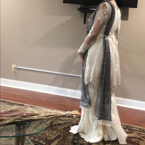 pakistani designer 4 piece suit sammy k pants - Picture 4 of 4